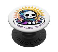 Cute Grim Reaper - Outside Against My Will Design PopSockets Adhesive PopGrip
