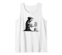 Cute Grim Reaper Plant Lover Gothic Gardening Tattoo Graphic Tank Top