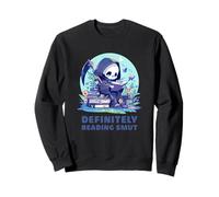 Cute Grim Reaper Reader Definitely Reading Smut Bookworm Sweatshirt