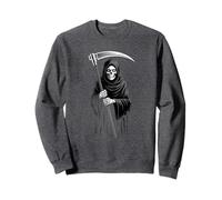 Cute GRIM REAPER Spooky Trick Treat Candy Vibes Monster Sweatshirt