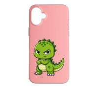 Cute Grumpy Cartoon Dinosaur T-Rex Friend Case for iPhone 16 Plus
