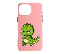 Cute Grumpy Cartoon Dinosaur T-Rex Friend Case for iPhone 16 Pro Max