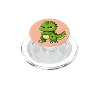 Cute Grumpy Cartoon Dinosaur T-Rex Friend PopSockets PopGrip for MagSafe