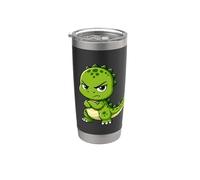 Cute Grumpy Cartoon Dinosaur T-Rex Friend Stainless Steel Insulated Tumbler