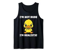 Cute Grumpy Duck Animal Funny Defiance not Rude Tank Top