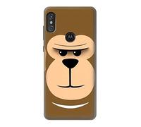 Cute Grumpy Monkey Cartoon Case Cover For Motorola One Power, Moto P30 Note