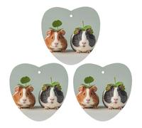 Cute Guinea Car Air Freshener, 3 Pcs Love form Hanging Air Freshener Cards, Long Lasting Fragrance Scented Cards for Car, Home, Office Gray-style