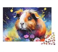 Cute Guinea Pig 1000 Piece Jigsaw Puzzle Paper for Adults Colorful Artistic Style Puzzle Game for Family Relaxing Gift Home Focus 52x38cm/1000pcs