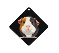 Cute Guinea Pig Car Air Freshener Decorative Hanging Aromatherapy Tablets for Car Trucks Rhombus