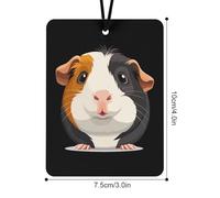 Cute Guinea Pig Car Air Freshener Decorative Hanging Aromatherapy Tablets for Car Trucks Square