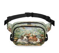 Cute Guinea Pig Daisy Waist Bag Multifunction Pack for Travel Sport Running Fanny Pack Bumbag Pouch Purse Belt Bag for Women Men Kids Girls Boys