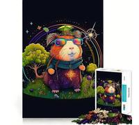 Cute Guinea Pig Jigsaw Puzzles 1000 Pieces for Adults Stress Relief Play Creative Craft Hard Challenge Great Gift (50x75cm)