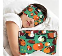 Cute Guinea Pig Print Sleep Mask,Coverage Eye Mask,Soft Breathable Blindfold for Travel Nap Work
