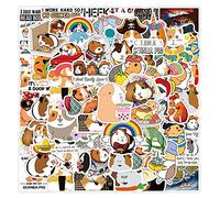 Cute Guinea Pig Stickers,Vinyl Sticker Gift for Kids Teens Children Adults, Waterproof Lazy Stickers for Laptop Water Bottle Computer Car Bicycle Helmet Skateboard Journal