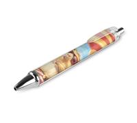 Cute Guinea Pigs Beach Retractable Ballpoint Pen Black Ink Ball Point Pen Work Pens 4 PCS