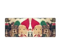 Cute Guinea Pigs Desk Protector Mat, Extra Large and Durable Desk Pad with Non-Slip Backing for Home Office Use