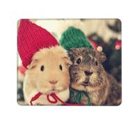 Cute Guinea Pigs Enhanced Control Mouse Pad with Lock Stitch Edge Large Thick Non-Slip Desk Mat for Office Task