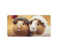 Cute Guinea Pigs Keyboard Mat Large Gaming Mouse Pad, Anti-Slip Desk Mat for Desktop Desk Work/Home Writing Mat 11.8 * 23.6 Inches