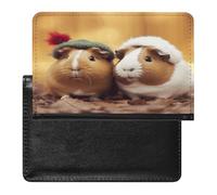 Cute Guinea Pigs Passport Holder Vaccine Card Holder Travel Document Organizer Credit Card Organizer for Women/Men