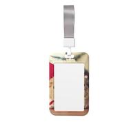 Cute Guinea Pigs Print Id Badge Holder Sliding Card Holder Vertical Card Protector Cover Case Teacher Lanyard for Office Women Men