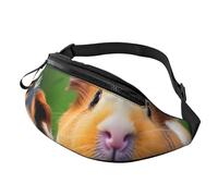 Cute Guinea Pigs Print Man and Women Waist Bag Lightweight Travel Accessory for Hiking Cycling Running