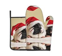 Cute Guinea Pigs Print Oven Mitts And Pot Holders Sets Women Men Home Cooking Baking Microwave Bbq Gift