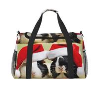 Cute Guinea Pigs Print Weekender Bag,Gym Bag with,Carry On Luggage Overnight Weekend Bag, Holdall Handbag & Shoulder Bag for Travel Fitness