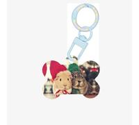 Cute Guinea Pigs Printing Acrylic Dog Bone Ornament,Dog Tags Personalized Pet Ornament, Key Chain Bone Shaped Id Tags