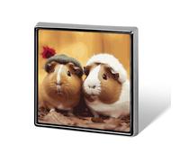 Cute Guinea Pigs Suit Lapel Pin Fashion Lapel Pins for Men Women for Backpacks Funny Hat Brooch Pin Personalized Bag Lapels Badge Metal Novelty Buttons & Pins (Square)