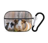 Cute GuineaPig AirPods Pro Protective Case Cute Earphone Protective Covers with Keychain Ring - Compatible with AirPod Pro 2nd / 1st Generation