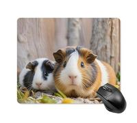 Cute GuineaPig Square Mouse Pad Portable Computer Mousepad with Non-Slip Rubber Base 18 * 22cm Ultra-Thin Gaming Mouse Mat for Computer Laptop Office Desk Accessories
