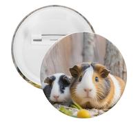 Cute GuineaPig Tinplate Badge Personalized Round Brooch Large Craft Button Suitable for Teachers, Nurses, Doctors, Staff, Party Gift Accessories, 20PCS, Plastic, plastics