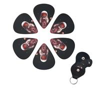 Cute Guitar Picks Astronaut Print 6 Pack with Storage Box Organizer for Custom Guitars for Men Women Guitar Accessory Ukulele for