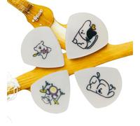 Cute Guitar Picks For GirlsColorful Cat Dog Flower Designs, Durable 1.2mm Resin Picks for Acoustic/Electric Guitar（4 PCS）