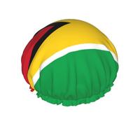 Cute Guyana Flag Shower Caps for Women Elastic and Reusable Bath Caps Guyanese Protection Hair Bath Hat