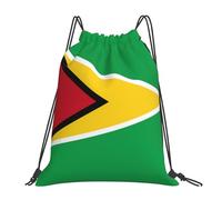 Cute Guyana Flag Women Men Pe Bag Foldable Swimming Bags Portable Drawstring Bag For Holidays Travel Climbing