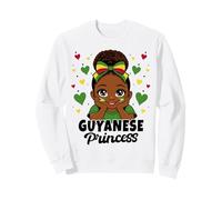 Cute Guyanese Princess Girl Roots Guyana Flag Heritage Sweatshirt