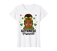 Cute Guyanese Princess Girl Roots Guyana Flag Heritage T-Shirt