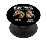 Cute Haflinger Horse Riding Horse Owner with Humor Women PopSockets Adhesive PopGrip