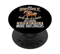 Cute Haflinger Horse Riding Horse Owner with Humor Women PopSockets Adhesive PopGrip