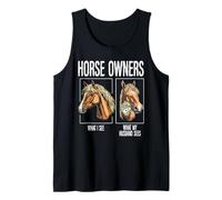 Cute Haflinger Horse Riding Horse Owner with Humor Women Tank Top