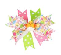 Cute Hair Bows, Ribbon Hair Clip, Fashion Barrettes, Soft Bunny Dot Hairpin, Stylish Bow Accessories, Multiple Colors, 6-Pack, Perfect for Toddler Girls, Kids, and Teens