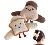 Cute Hair Clip, Plush Hair Clip, Food Shaped Plush Hair Clip | Large Non-Slip Barrettes, Strong Hold Barrette for Various Hairstyles