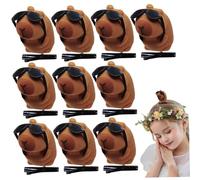 Cute Hair Clips, 10PCS 3D Sunglasses Capybara Hair Clip, Portable Spring Hairpins for Photographic Party Props, Pins