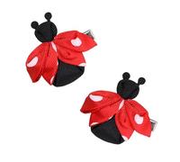 Cute Hair Clips for Girls Ladybug Hair Clip Summer Hair Clips Red Hair Barrettes Non-slip Hairpin Grosgrain Ribbon Hair Pins Insect Hairgrip Back to School Hair Accessories for Hair Decoration 2Pcs