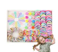 Cute Hair Set - Girls Accessories Collection, Multi-Colored Elastic Bands, Colorful Soft Ties With Flexible Stretch Comfort Function | Party Style For, Hair Accessories