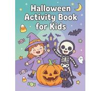 Cute Halloween Activity Book for Kids: Kawaii Coloring Pages, Find and Count Games, Tracing Practice, Shape Worksheets, and Grid Activities for Kids Ages 4-8