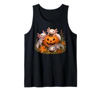 Cute Halloween Axolotl Pumpkin Shirt Vintage Fall Autumn Tank Top