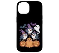 Cute Halloween Birds With Pumpkins Ghost and Bats Case for iPhone 14