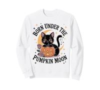 Cute Halloween Black Cat Pastel Goth Witchy Celestial Spooky Sweatshirt